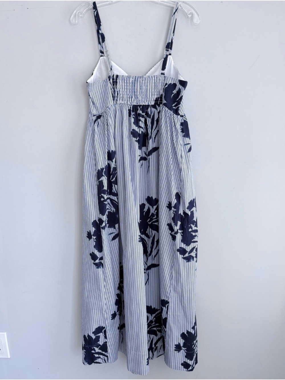 Abercrombie & Fitch Navy and White Striped Floral Maxi Dress - Picture 3 of 4